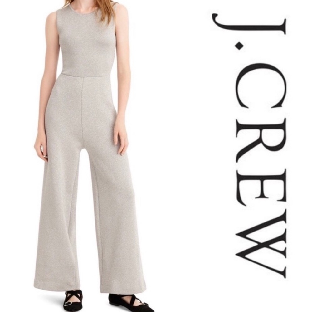 J Crew Sleeveless Lurex(R) Jumpsuit w/ Velvet Tie
